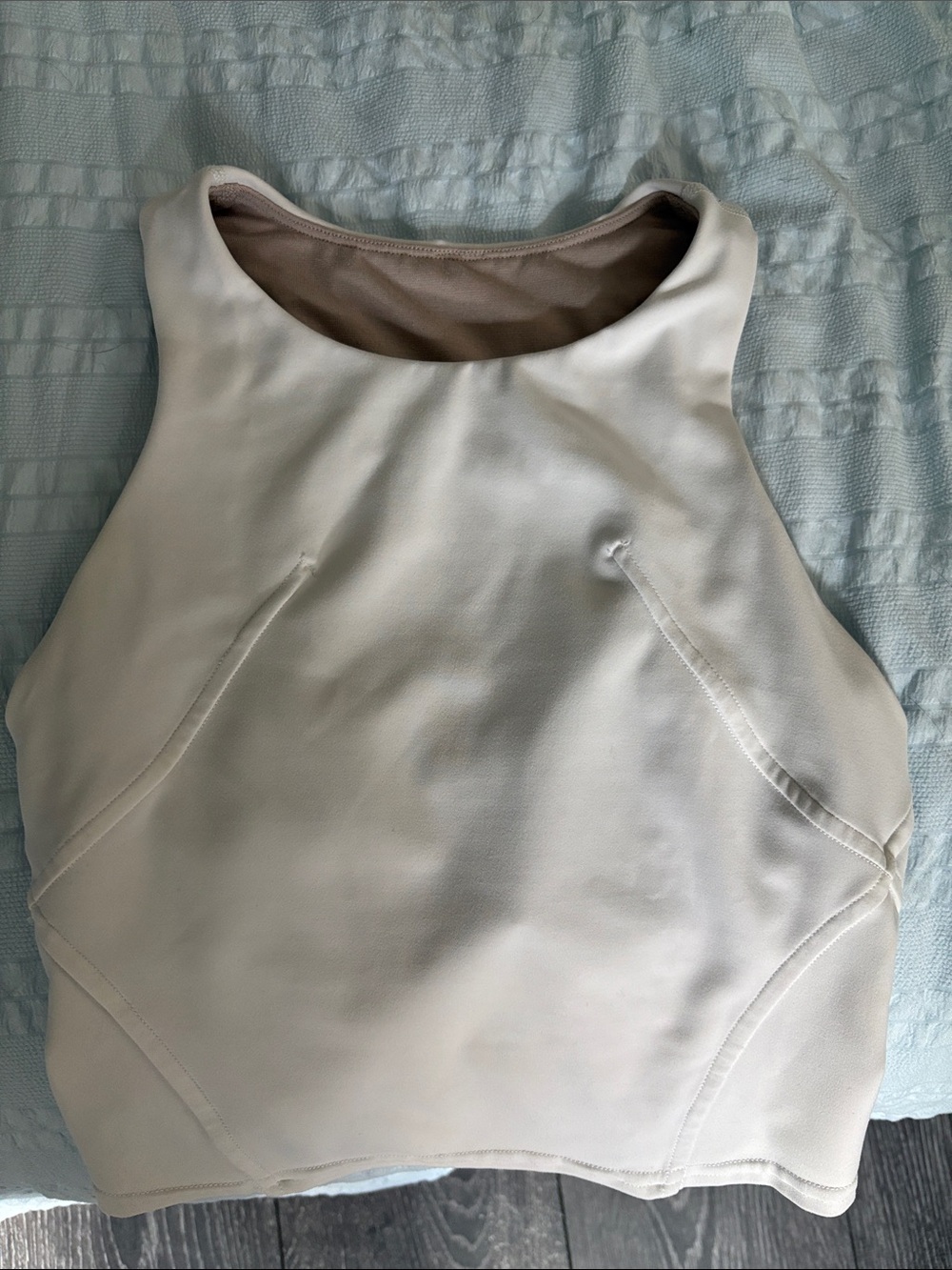 Lululemon Cream High-Neck Crop Top